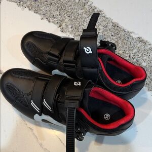 Peloton Black and Red Cycling Shoes
